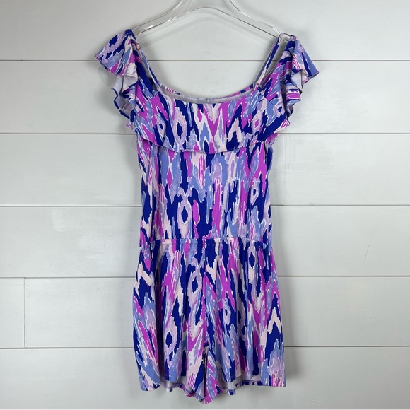 Lilly Pulitzer Medium Klea Shorts Romper Amethyst - Picture 5 of 8